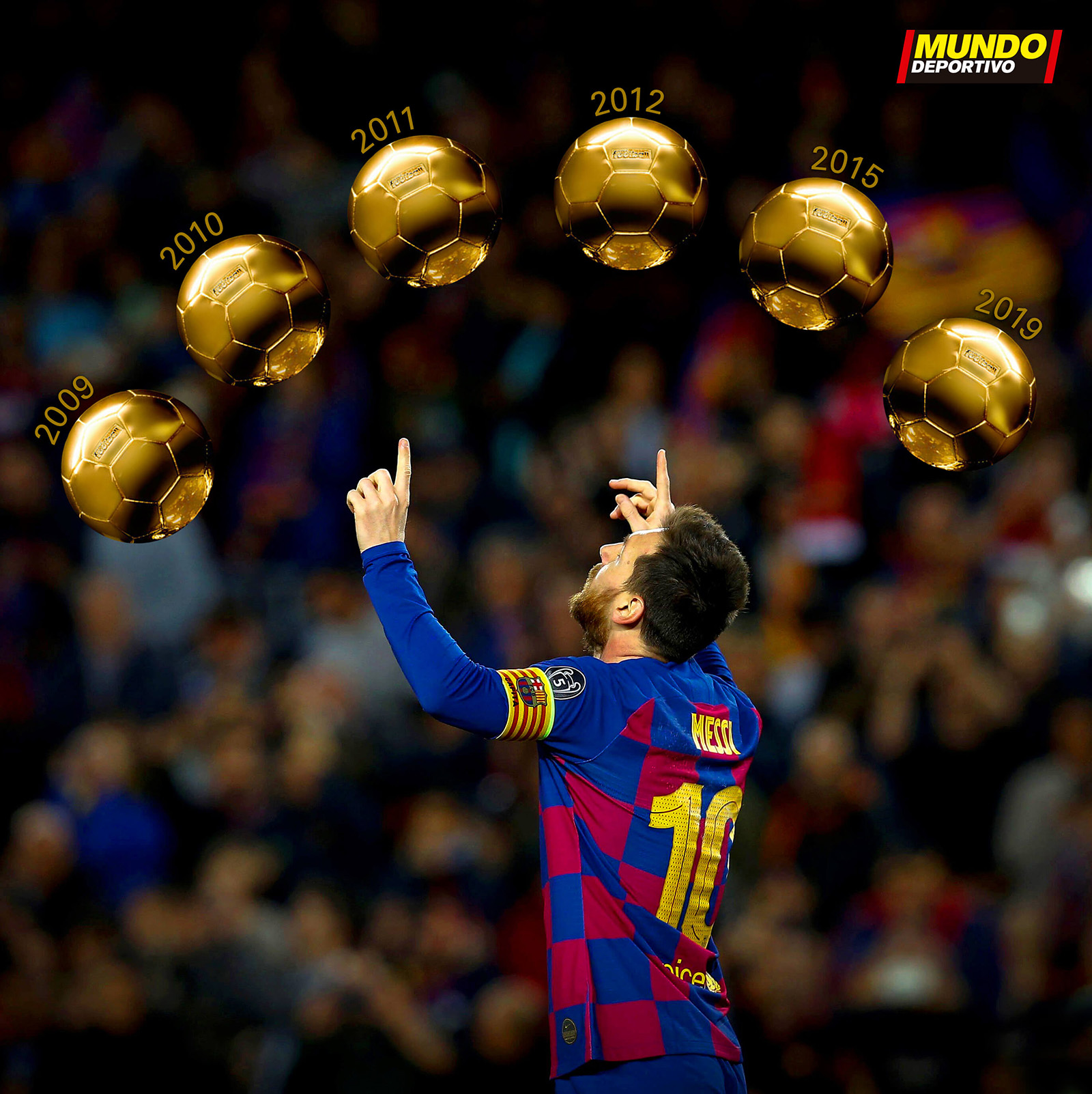 6 Balones de Oro de Messi